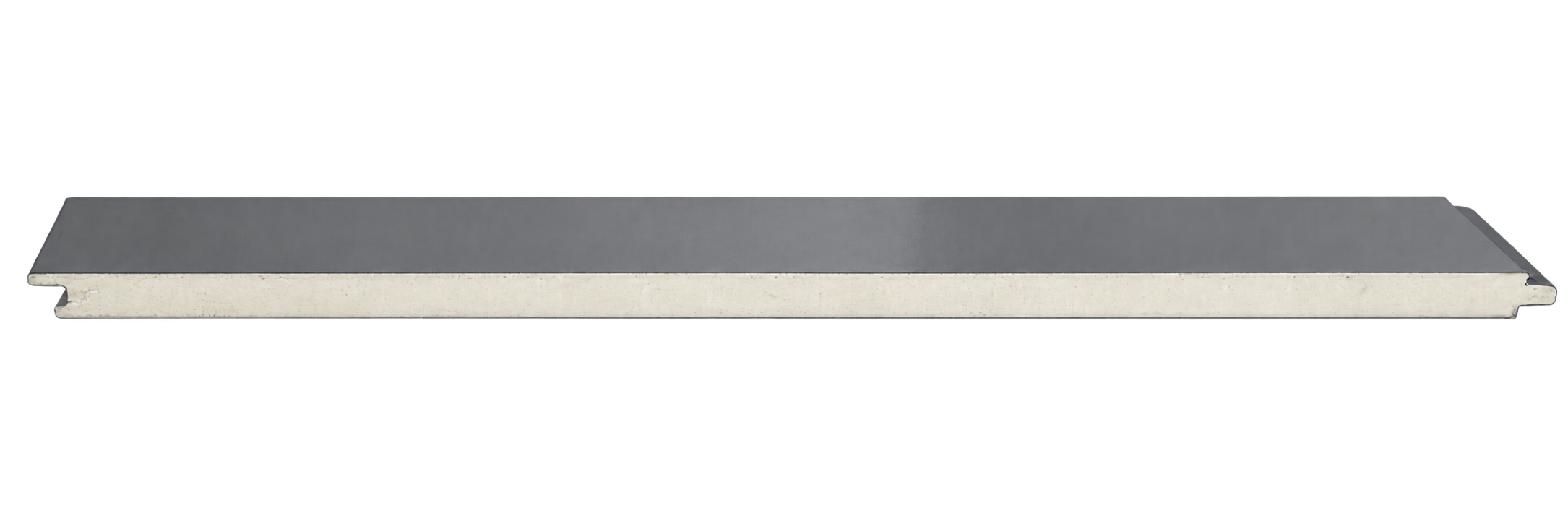 33 mm Flat Insulated Aluminum Panel - actual panel profile and polyurethane core