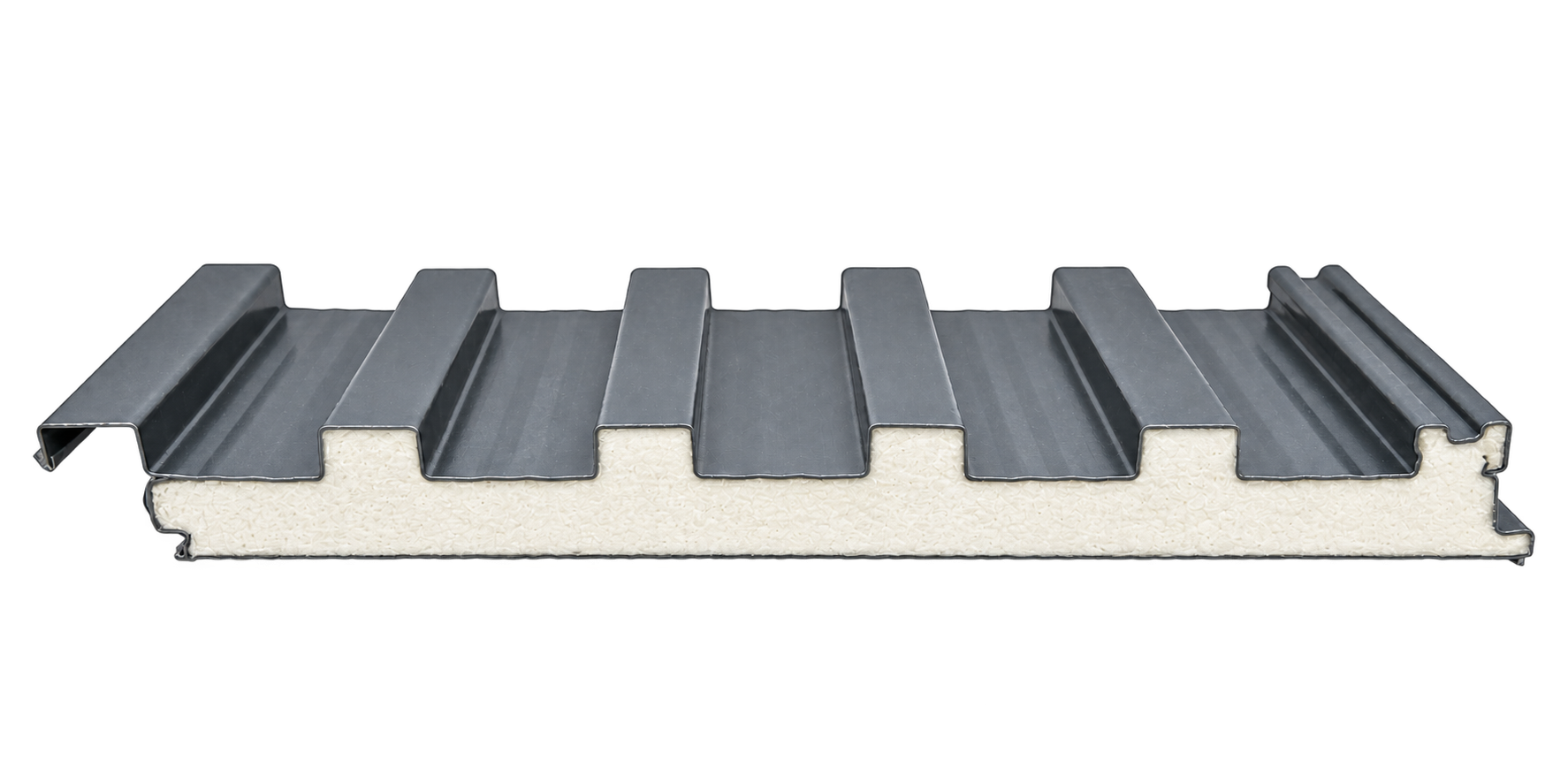 35 mm × 333 mm Modular Panel - actual panel profile and polyurethane core